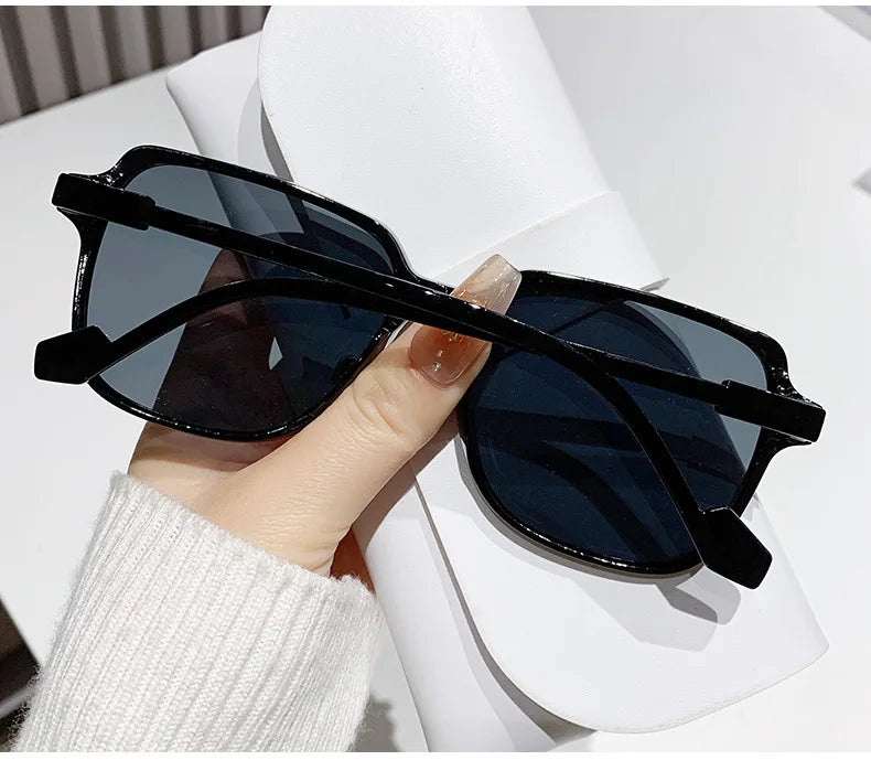 Classic Fashion Large Frame Square Glasses Transparent Lens Casual Decorative Glasses Suitable for Office Очки Солнечные Мужские