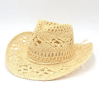 Cowboy Western Cowgirl Hat Foldable Wide Brim Cowboy Hat for Unisex
