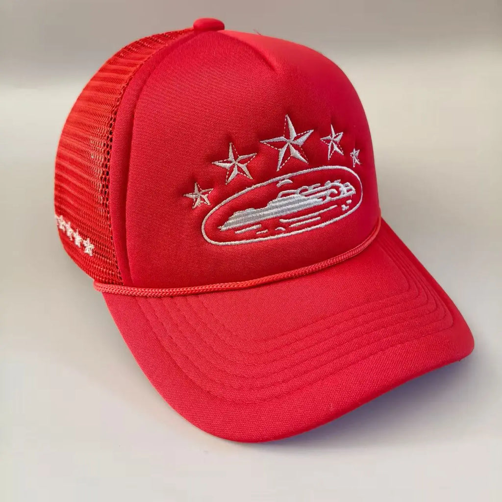 Fashionable and simple star-embroidered sponge baseball caps, men's and women's