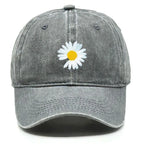 New Daisy Print Baseball Cap Adjustable Mesh Hat Retro Cotton Snapback