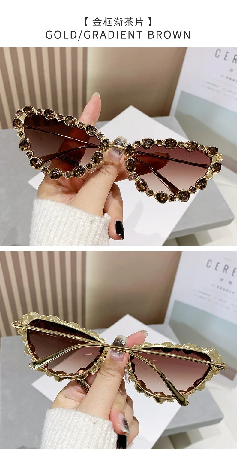 Luxury Design Cat Eye Sunglasses Women Men Fashion Vintage Brand Sun Glasses Metal Frame Driving Eyeglasses Uv400 Gafas De Sol