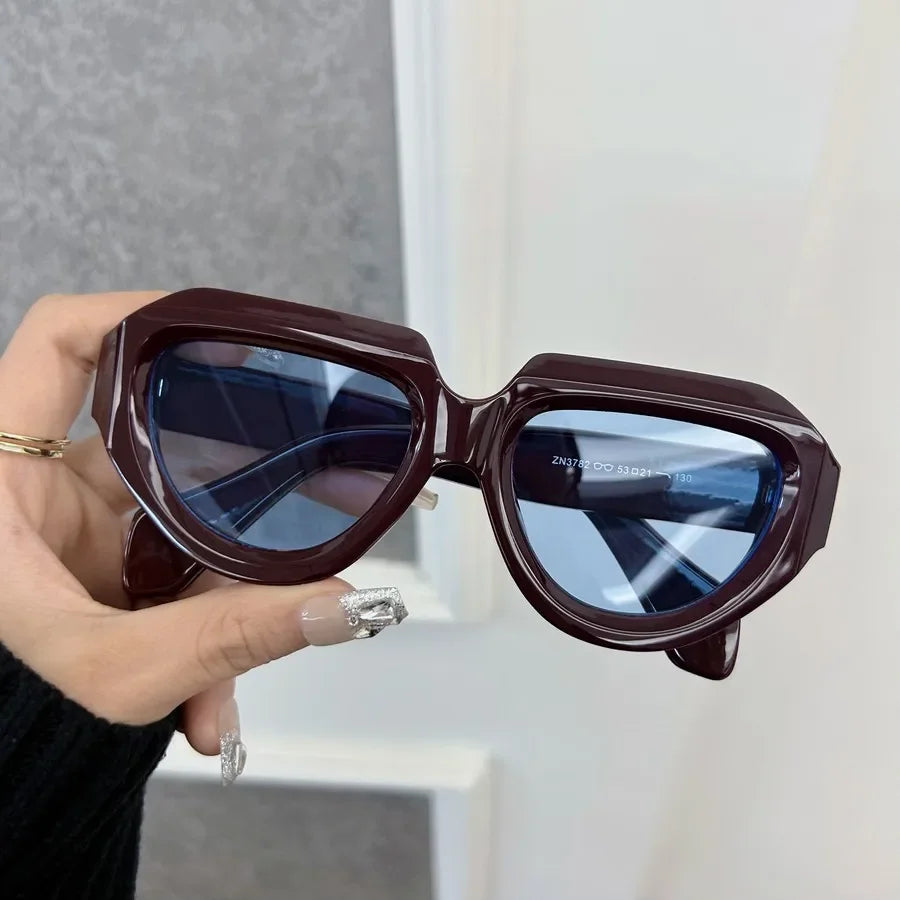 Casual Vintage Square For Women Classical Brand Retro Round Sun Glasses