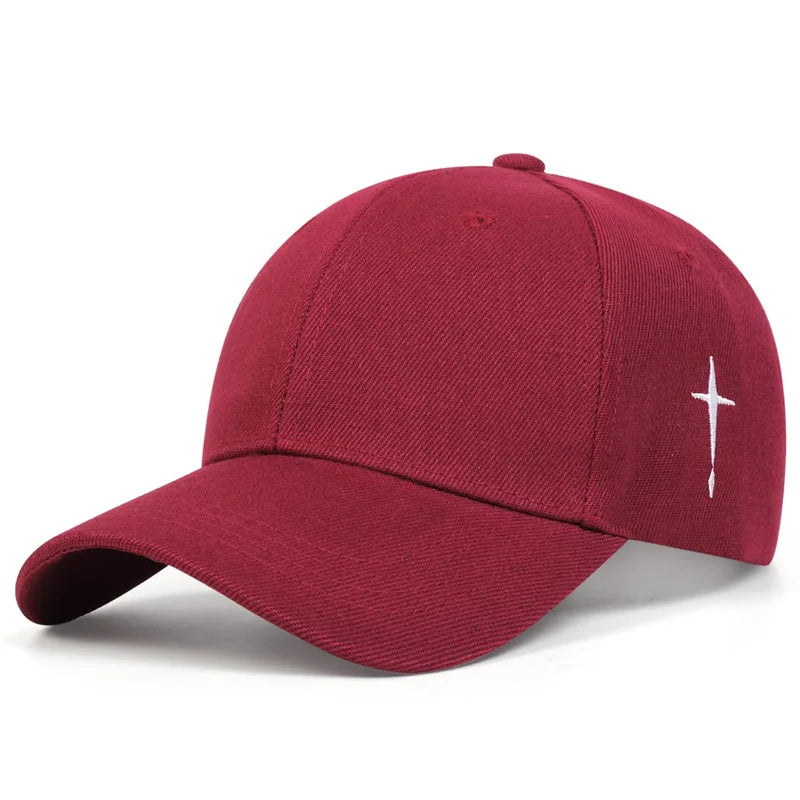 Unisex Spring Style Sports  Baseball Hat with Side - Embroidered Cross Patterns. Outdoor Adjustable Casual Hat Sunscreen Hats