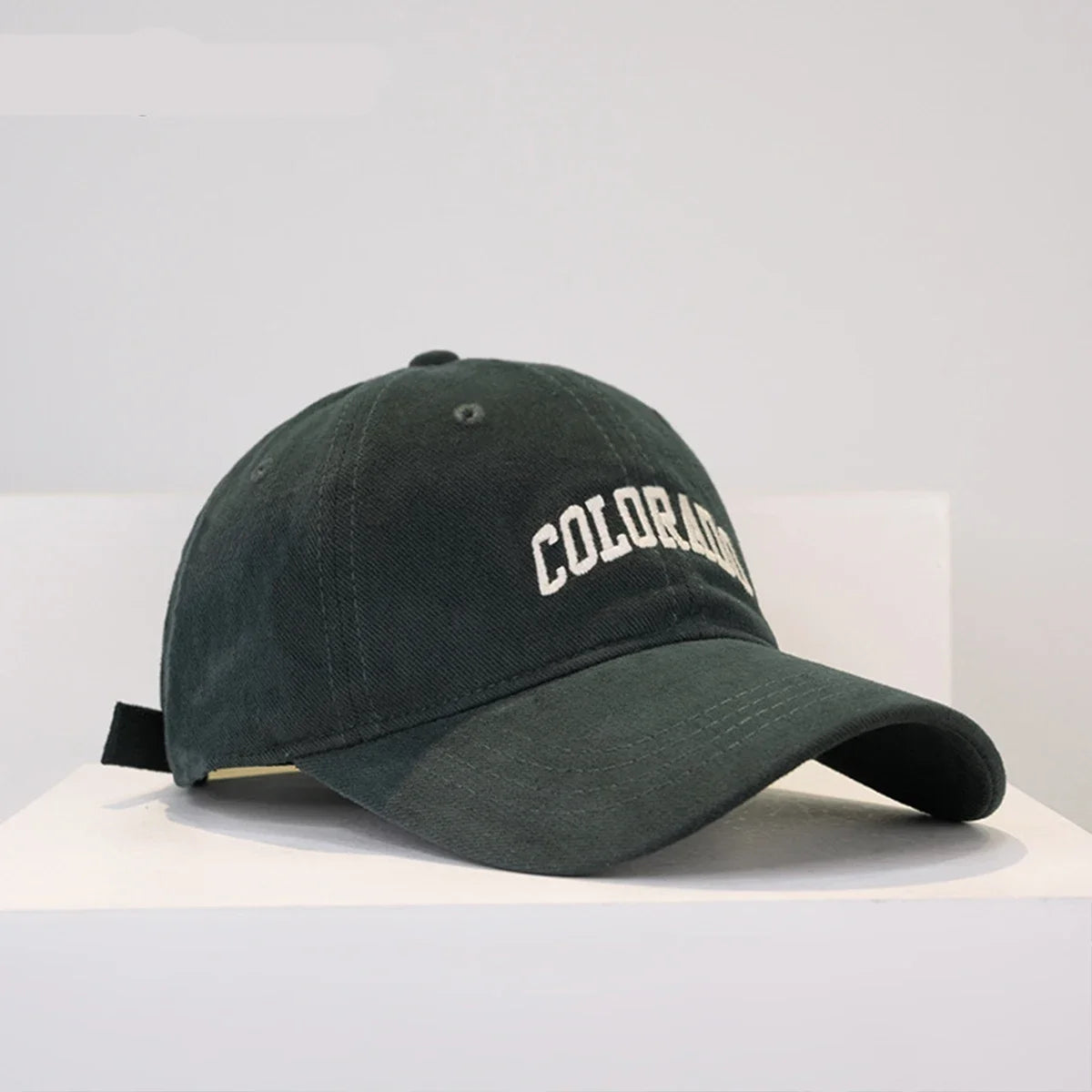 Cotton Baseball Caps for Women and Men Letter “COLORADO” Embroidery Hats