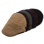Men Beret Fashion Rabbit Embroidery Flat Caps Spring Summer Visor For Male