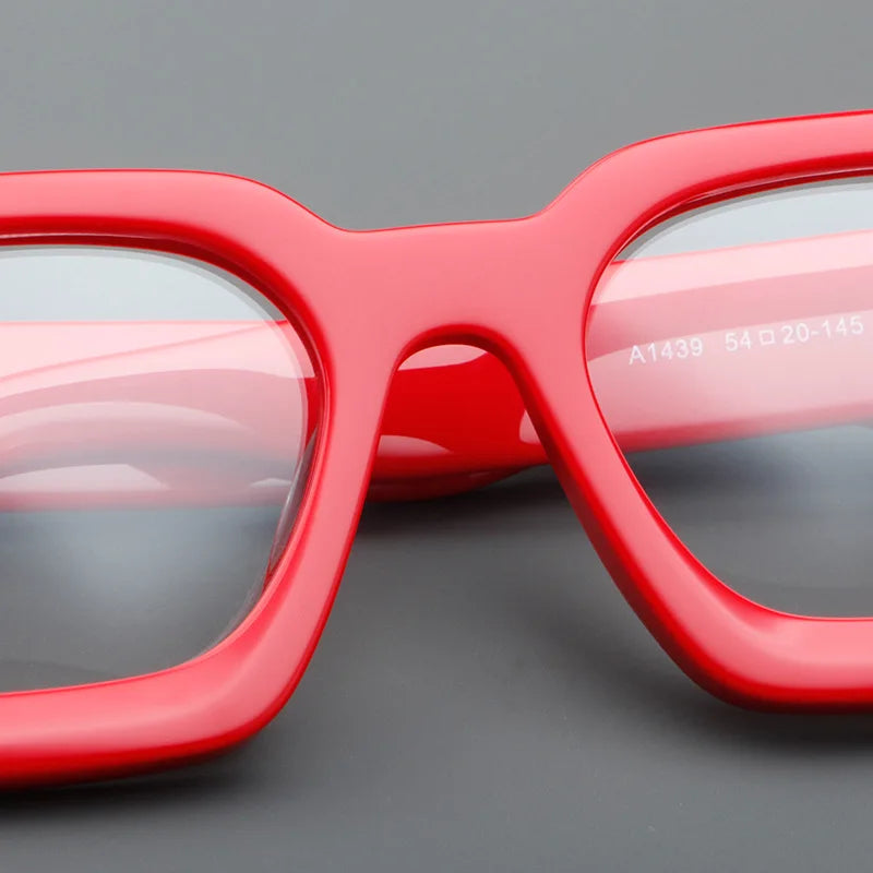Luxury Thicken Acetate Reading Glasses Men Women Anti Blue Light Prescription Glasses Myopia Hyperopia Oversized Square Eyewear