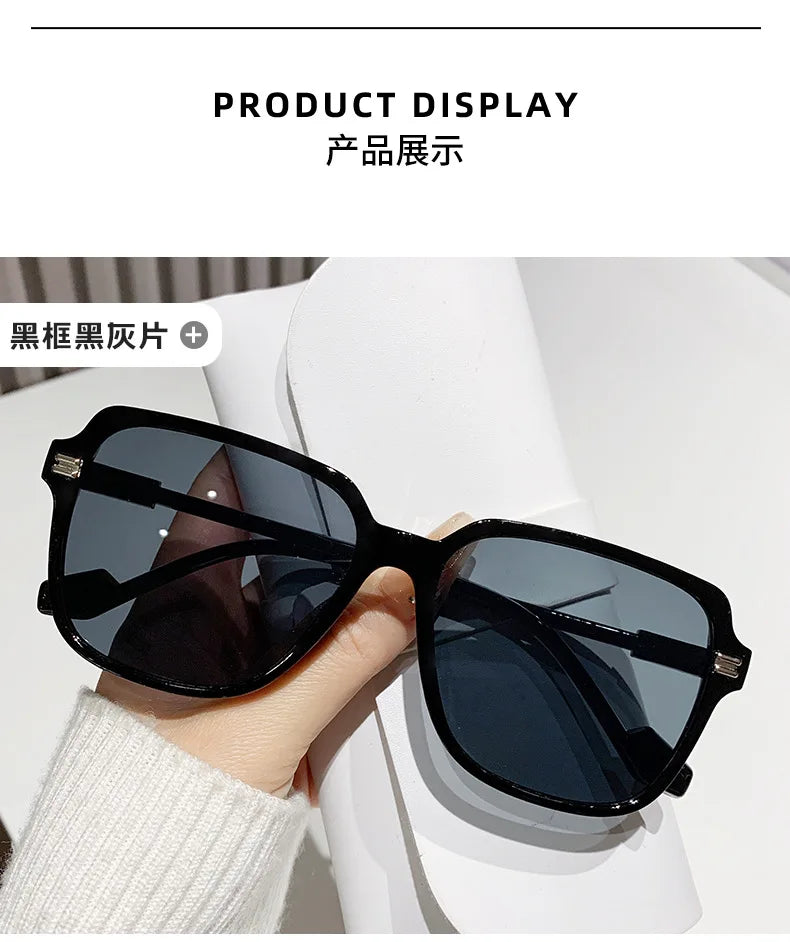 Classic Fashion Large Frame Square Glasses Transparent Lens Casual Decorative Glasses Suitable for Office Очки Солнечные Мужские
