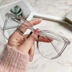Round Eyewear Transparent Computer Frame Women Men Anti Blue Glasses