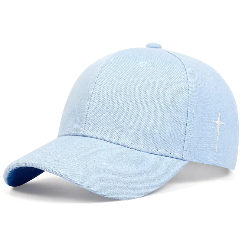 Unisex Spring Style Sports  Baseball Hat with Side - Embroidered Cross Patterns. Outdoor Adjustable Casual Hat Sunscreen Hats