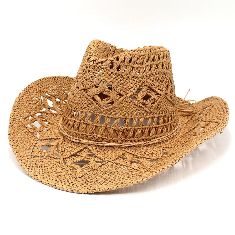 Cowboy Western Cowgirl Hat Foldable Wide Brim Cowboy Hat for Unisex