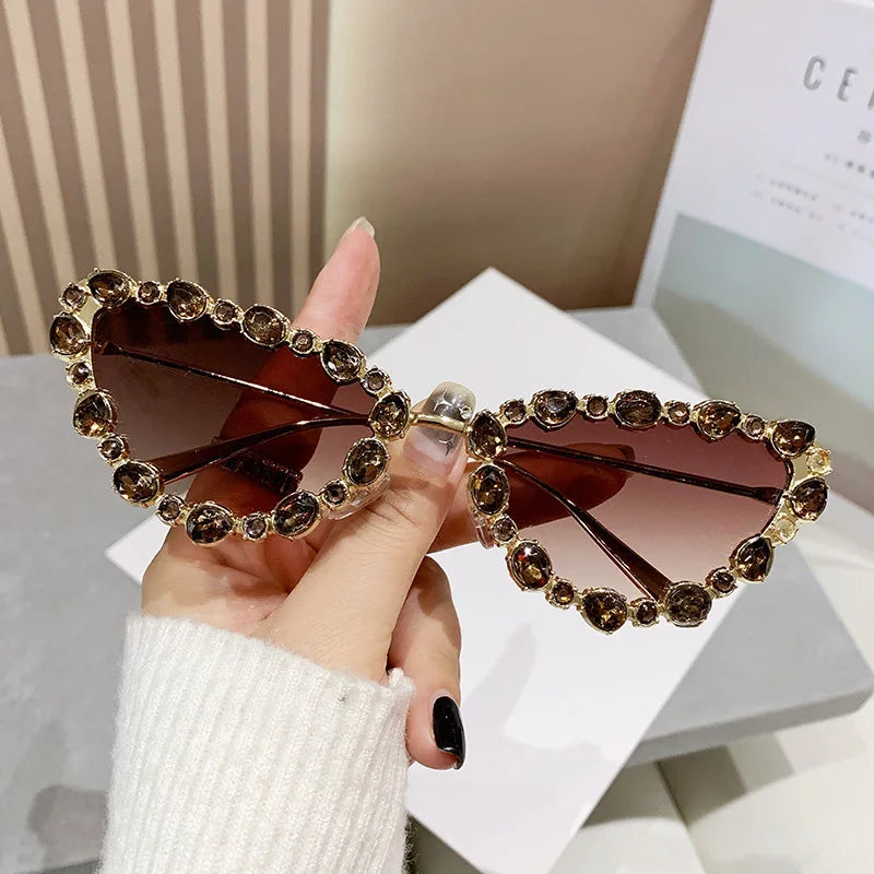 Luxury Design Cat Eye Sunglasses Women Men Fashion Vintage Brand Sun Glasses Metal Frame Driving Eyeglasses Uv400 Gafas De Sol