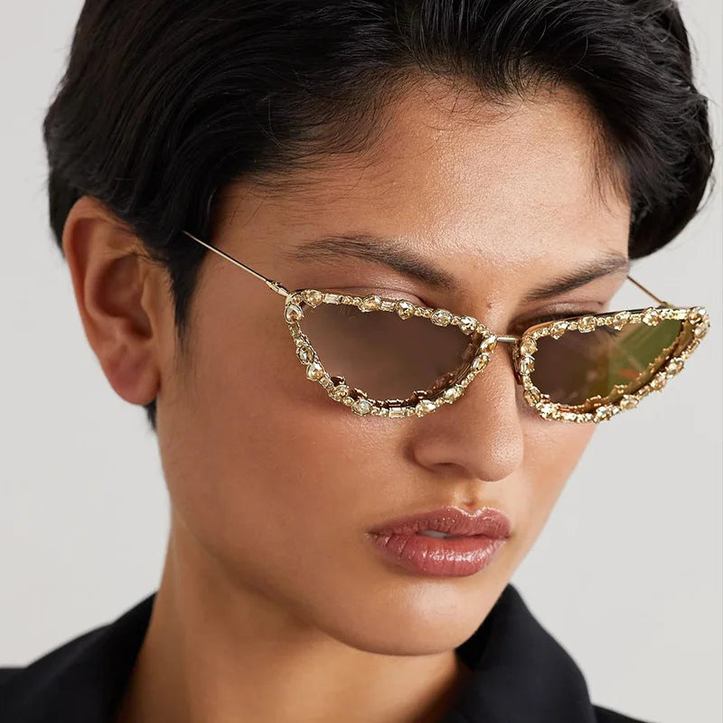 Luxury Design Cat Eye Sunglasses Women Men Fashion Vintage Brand Sun Glasses Metal Frame Driving Eyeglasses Uv400 Gafas De Sol