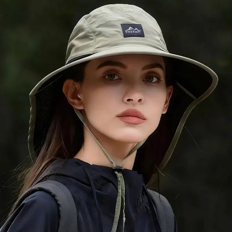 Wide Brim Waterproof Quick-drying Panama Caps Outdoor Visor Bucket Hats