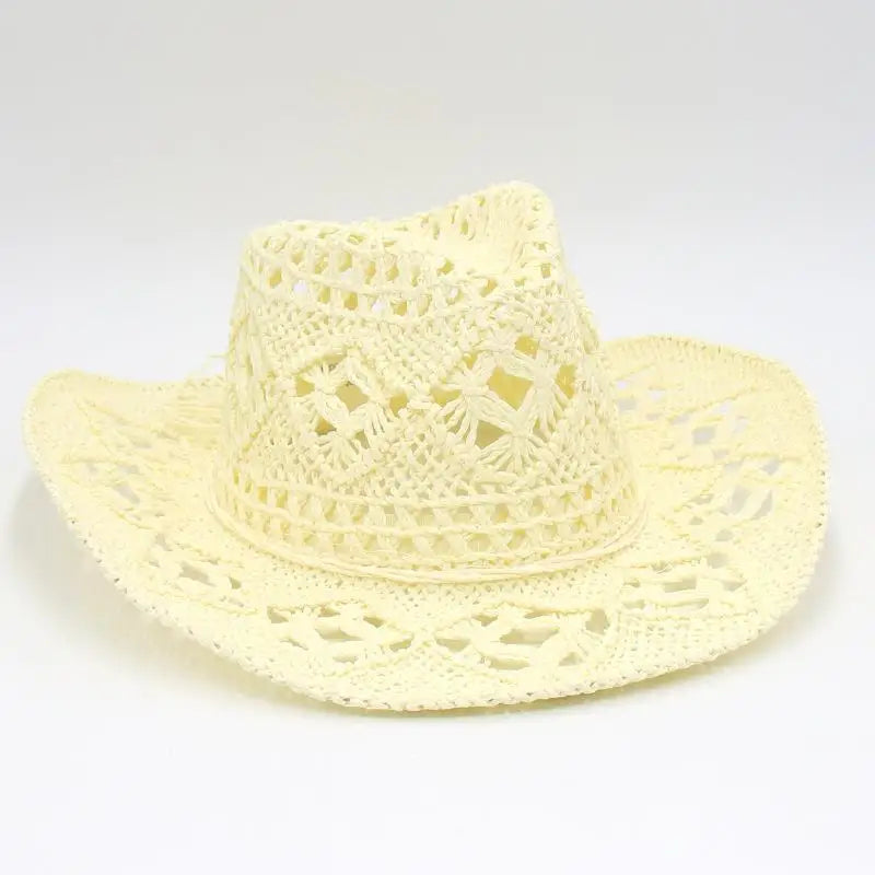 Cowboy Western Cowgirl Hat Foldable Wide Brim Cowboy Hat for Unisex