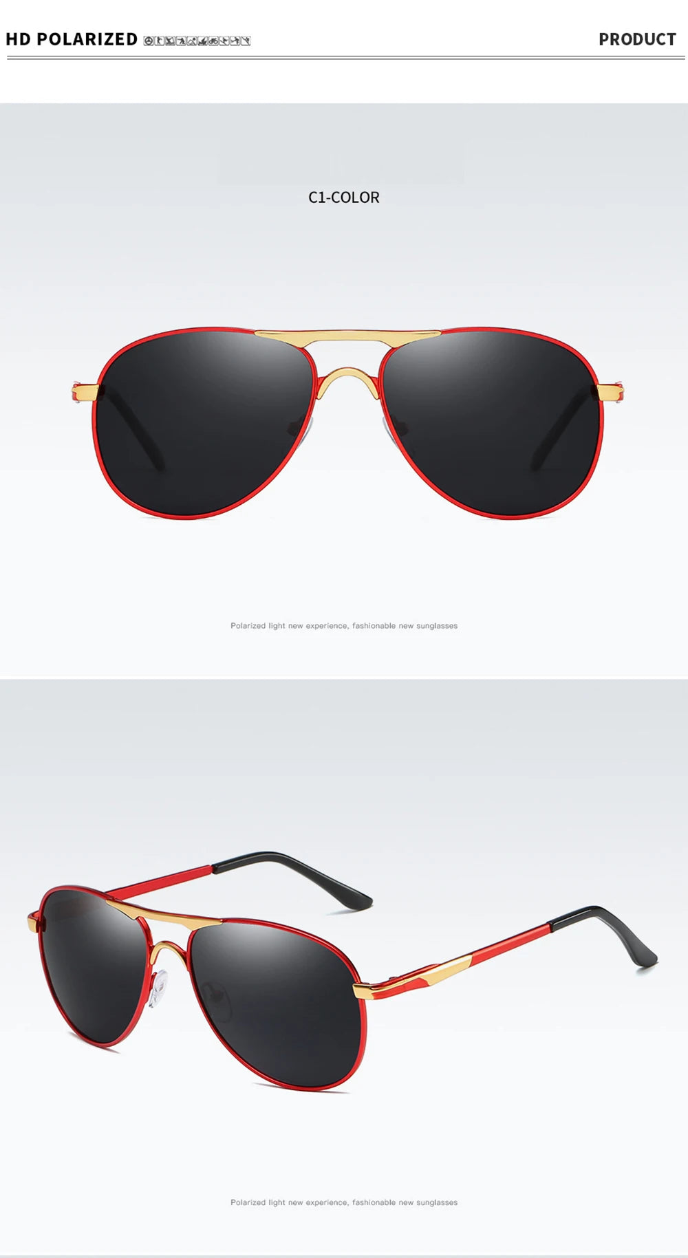 Luxury Polarized Sunglasses Men Women Driving Fishing Retro Sun Glasses Brand Designer Male Metal Sunglasses For Man UV400
