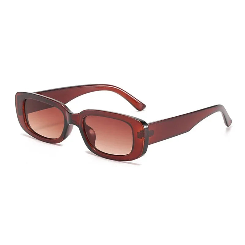 Vintage Black Square Sunglasses for Woman Luxury Brand Small Rectangle Sun Glasses