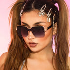 Men Women Frameless Square Luxury Brand Design Fashion Vintage Sun Glasses