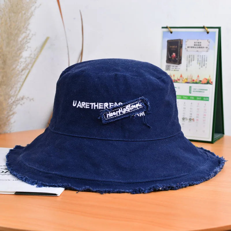 Fashion Women Cotton Bucket Hats Female Summer Autumn Sunscreen Fisherman Cap