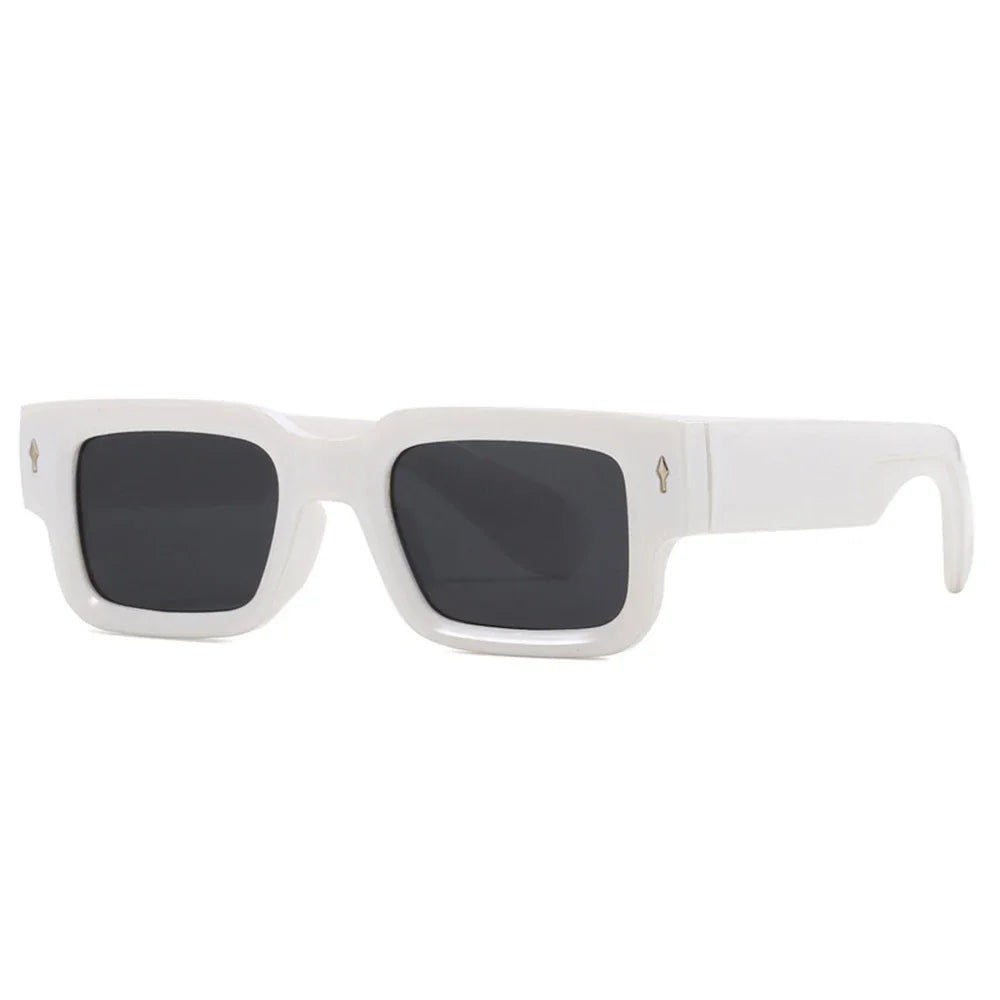 Retro Men Square Sunglasses Vintage Luxury Rivet Designer Sun Glasses