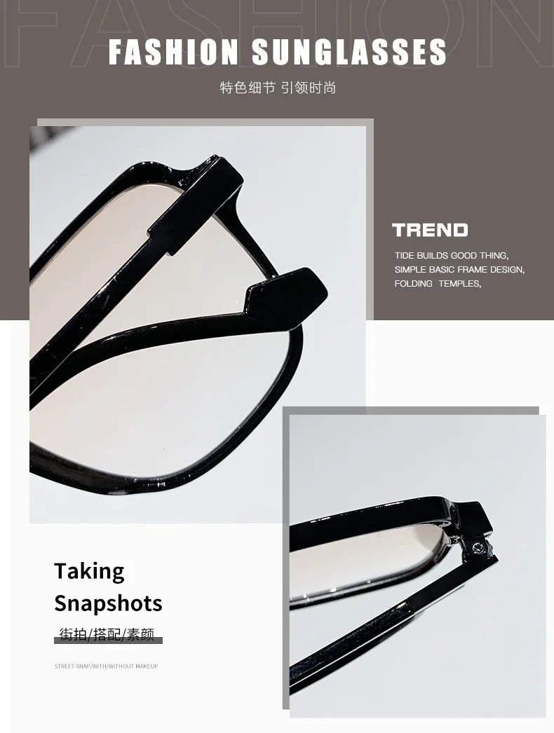 Classic Fashion Large Frame Square Glasses Transparent Lens Casual Decorative Glasses Suitable for Office Очки Солнечные Мужские