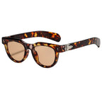 Square Sunglasses for Women Vintage Thick Frame with Metal Carved
