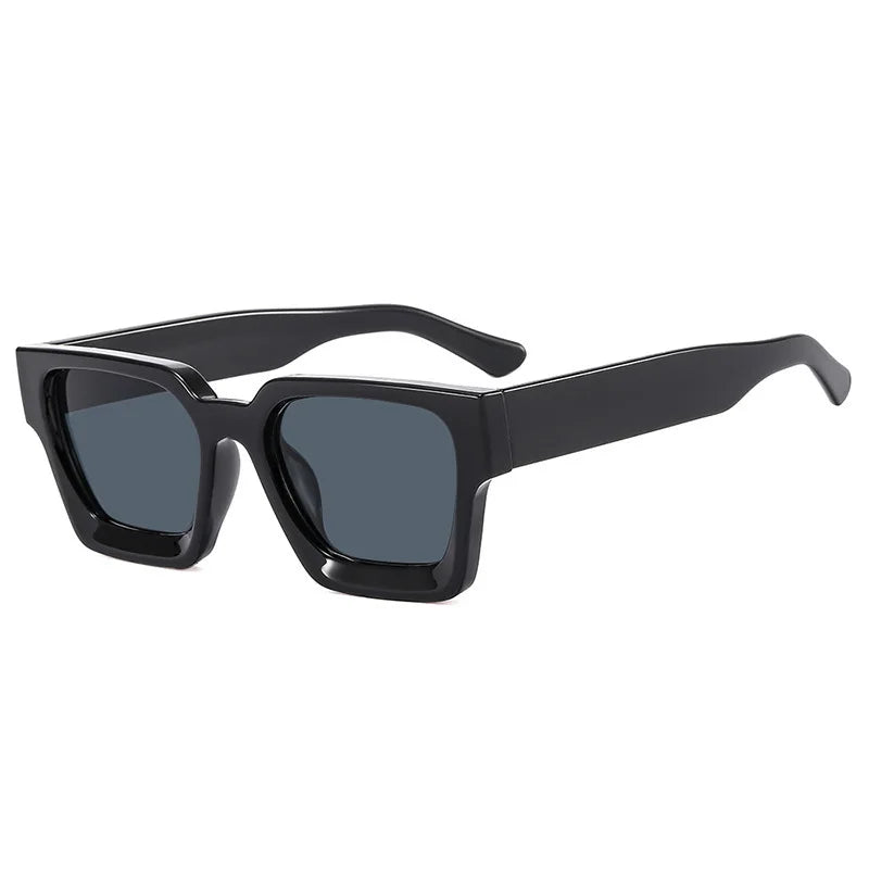 Vintage Big Square Sunglasses Men Women Brand Designer Black Sun Glasses