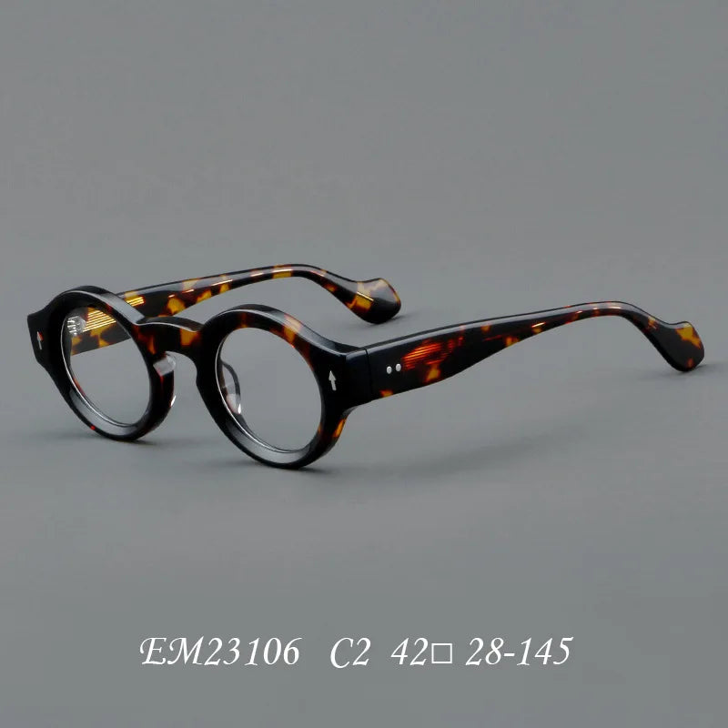 ThickHigh Quality Acetate Round Reading Luxury Diopter  Glasse