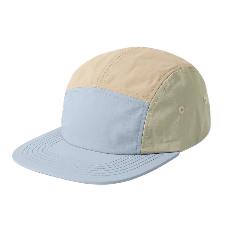 Color Block 5 Panel Cap Men Women Quick Dry Baseball Hat