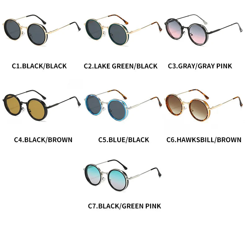 Luxury Designed Sunglasses Women Men Unisex Brand Quality Round Glasses Retro Styles Street Shopping Photography Eyepieces