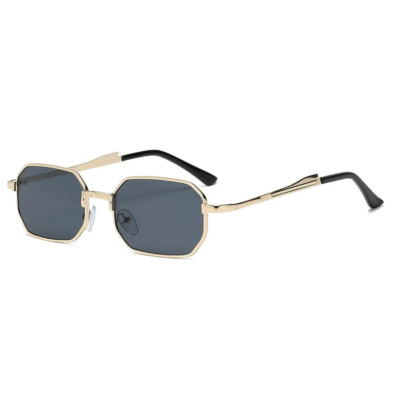Luxury Narrow Sunglasses Fashion Rectangle Women Men Metal Brand Driving Shades Classic Oculos Masculino Glasses UV400