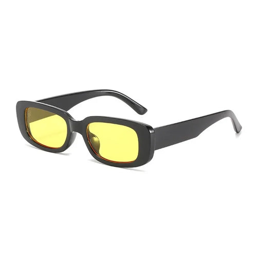 Vintage Black Square Sunglasses for Woman Luxury Brand Small Rectangle Sun Glasses