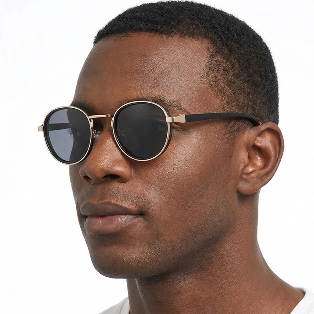 Retro Round Vintage Metal Frame Sun Glasses