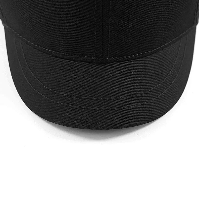 Big head Adjustable Men and Women Sun Hat Breathable Short Brim Baseball Cap