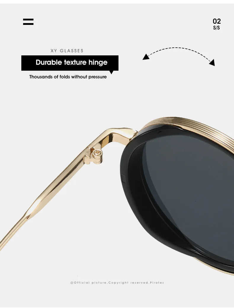 Luxury Designed Sunglasses Women Men Unisex Brand Quality Round Glasses Retro Styles Street Shopping Photography Eyepieces