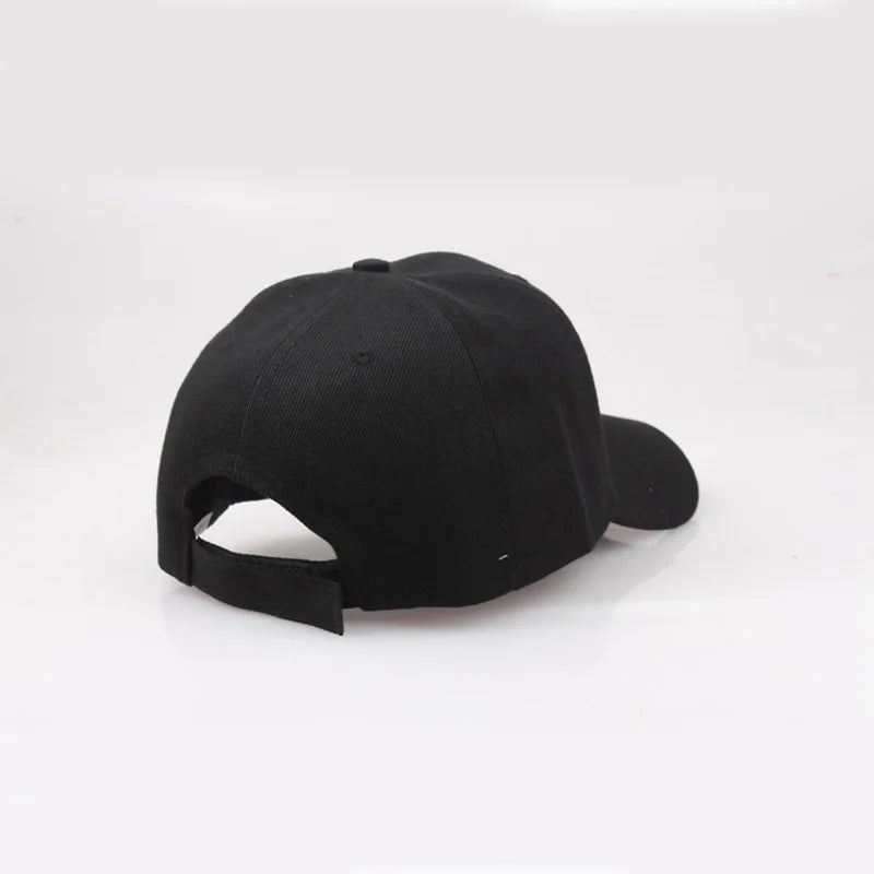 Black Cap Solid Color Baseball Cap Snapback Caps Casquette Hats Fitted  Hats for  Men & Women
