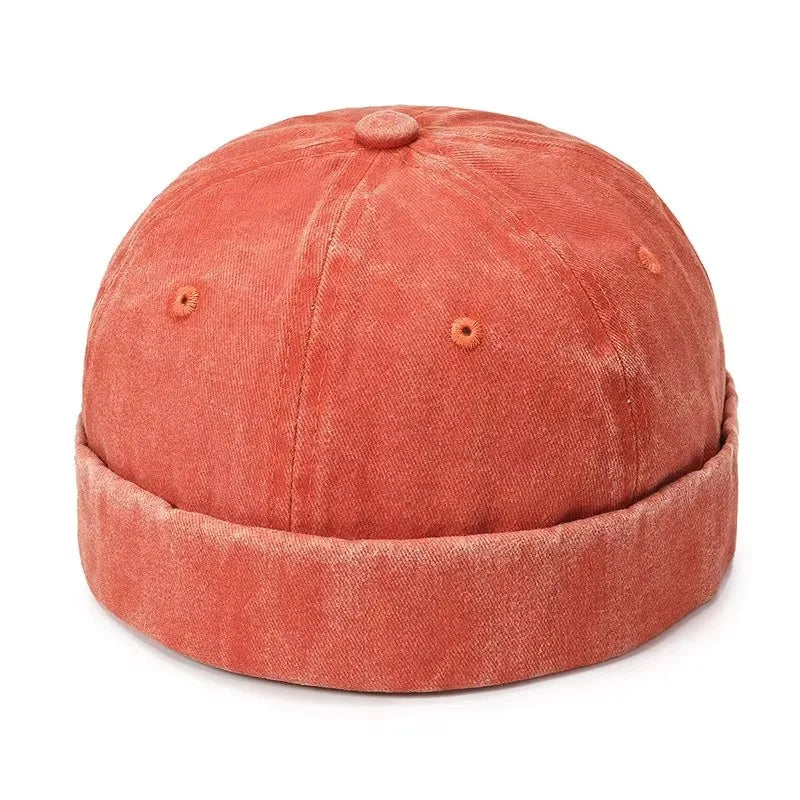 New Women Men Solid Cotton Cap Hat Washed Denim Beanie Hat