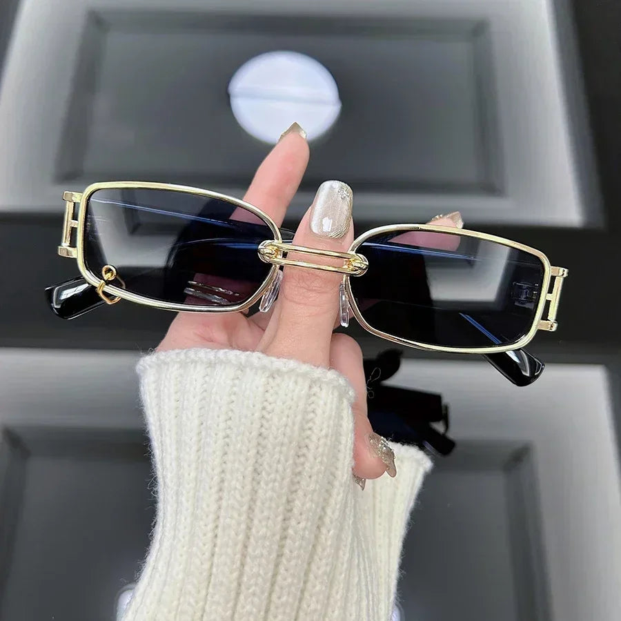 Luxury Square Sunglasses Women Brand Designer Retro Sun Glasses