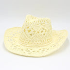 Cowboy Western Cowgirl Hat Foldable Wide Brim Cowboy Hat for Unisex