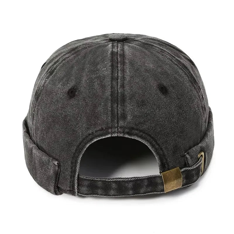 New Women Men Solid Cotton Cap Hat Washed Denim Beanie Hat