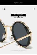 Luxury Designed Sunglasses Women Men Unisex Brand Quality Round Glasses Retro Styles Street Shopping Photography Eyepieces