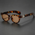 Square Sunglasses for Women Vintage Thick Frame with Metal Carved