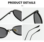European and American Personalized Small Frame Oval Exquisite Metal Glasses for Men and Women Fashionable Anti-Uv Sunglasses