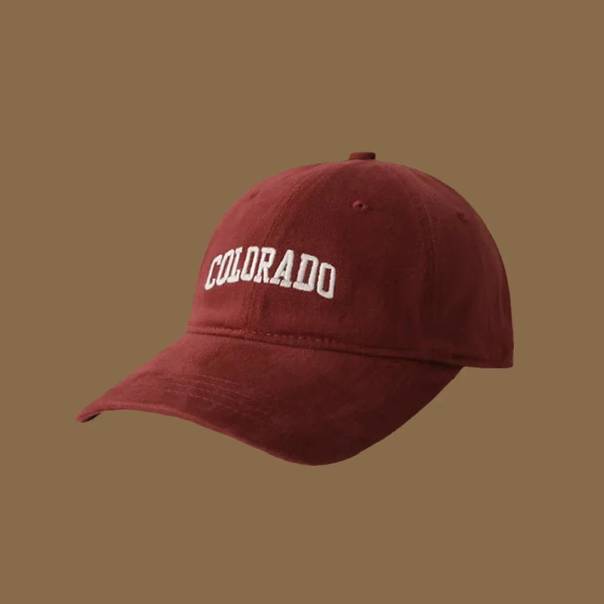 Cotton Baseball Caps for Women and Men Letter “COLORADO” Embroidery Hats