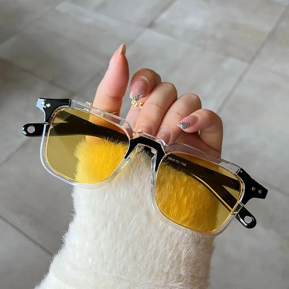 Cool Square Sunglasses Fashion Vintage UV400 Tint Ocean Lens Sun Glasses