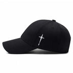 Unisex Spring Style Sports  Baseball Hat with Side - Embroidered Cross Patterns. Outdoor Adjustable Casual Hat Sunscreen Hats