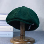 New Retro Winter Caps For Men Corduroy Newsboy Hat Woman Flat Cap Male Warm Cap