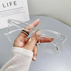 Round Eyewear Transparent Computer Frame Women Men Anti Blue Glasses