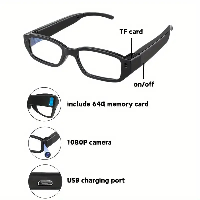 Portable 1080P HD Mini Glasses With Camera Video Recorder Wearable glasses