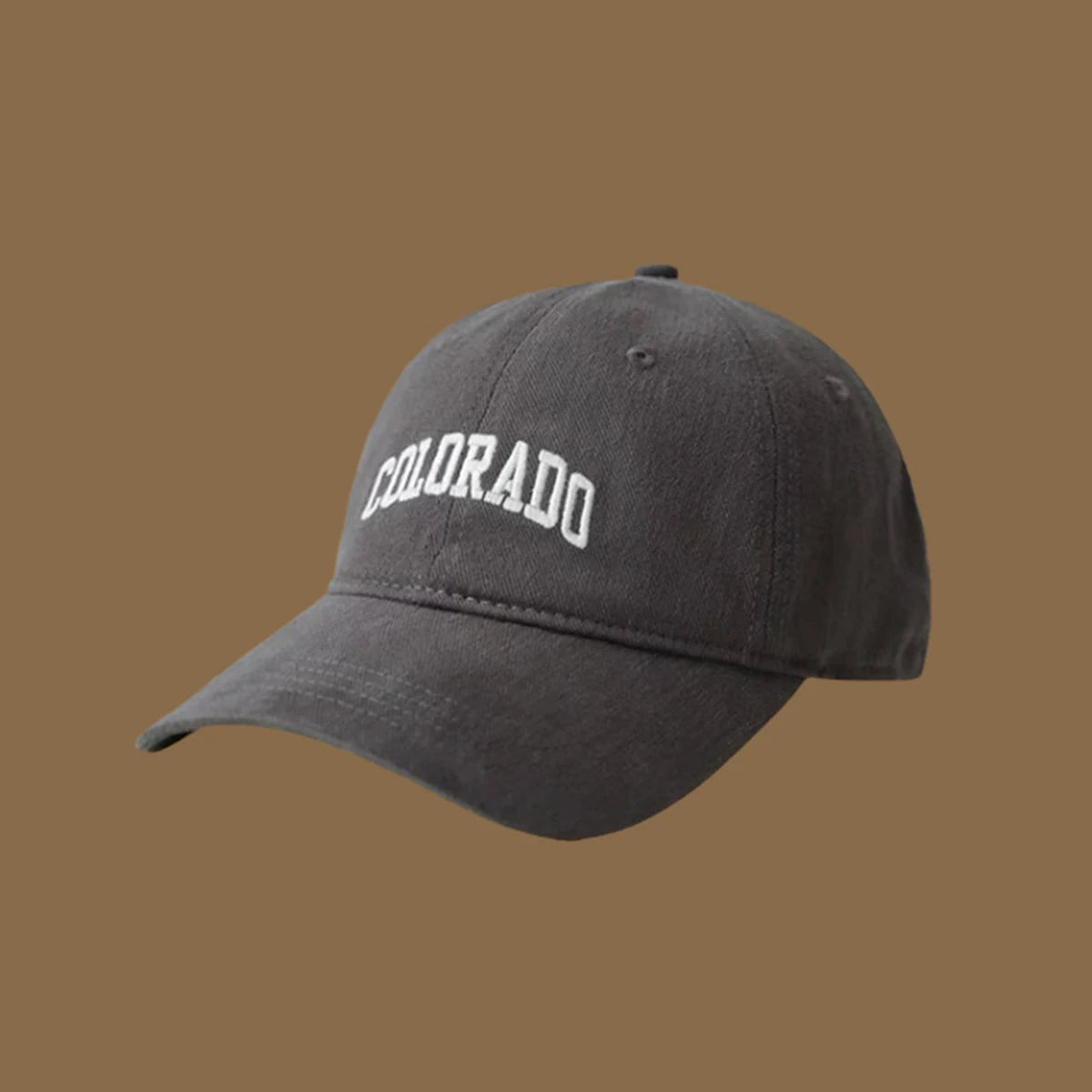 Cotton Baseball Caps for Women and Men Letter “COLORADO” Embroidery Hats