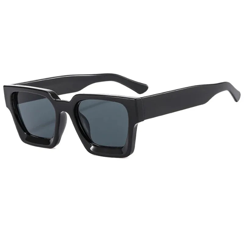 Vintage Big Square Sunglasses Men Women Brand Designer Black Sun Glasses